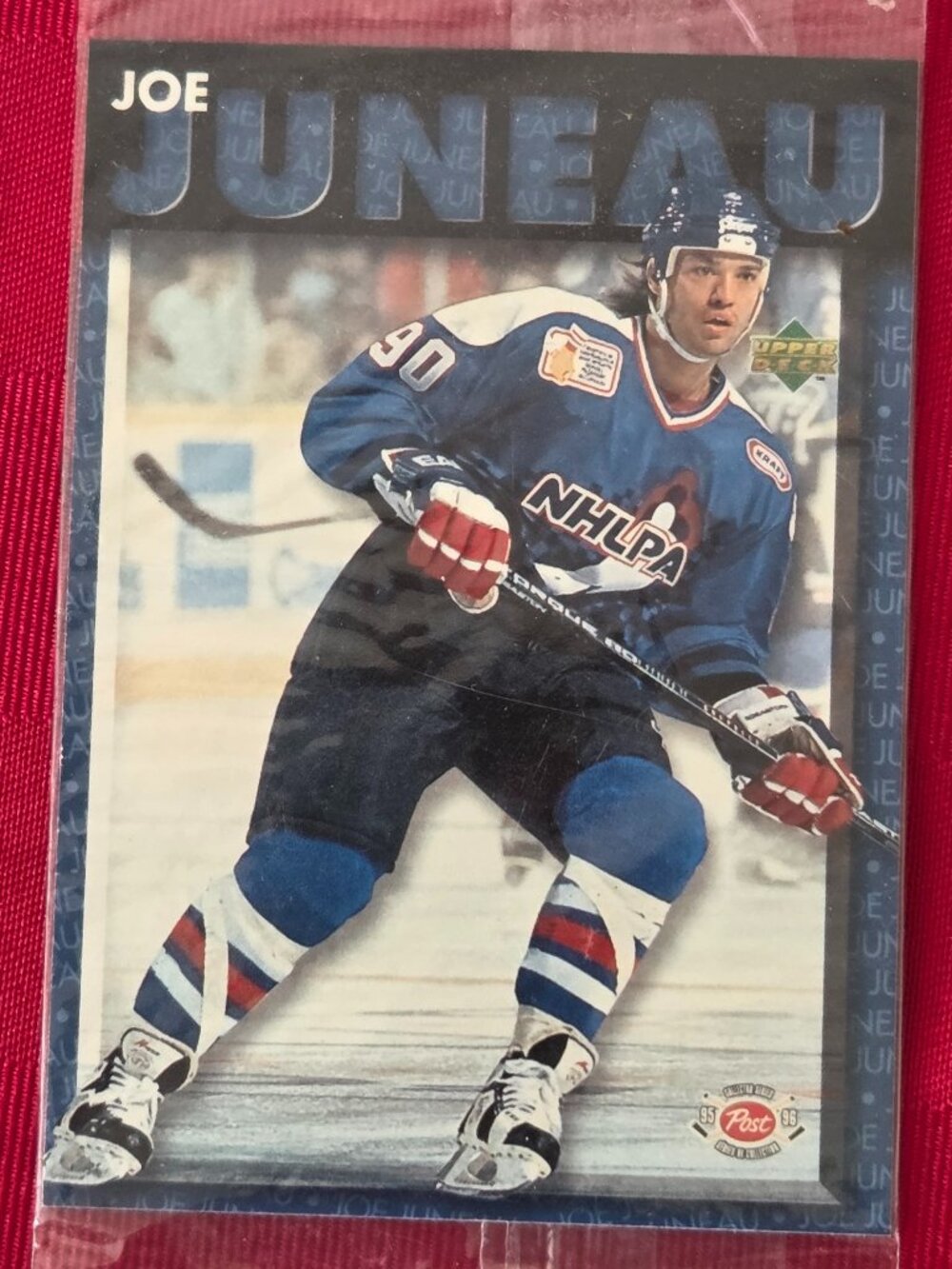 1995 UPPER DECK, JOE JUNEAU, NHLPA HOCKEY CARD, STILL SEALED!!!